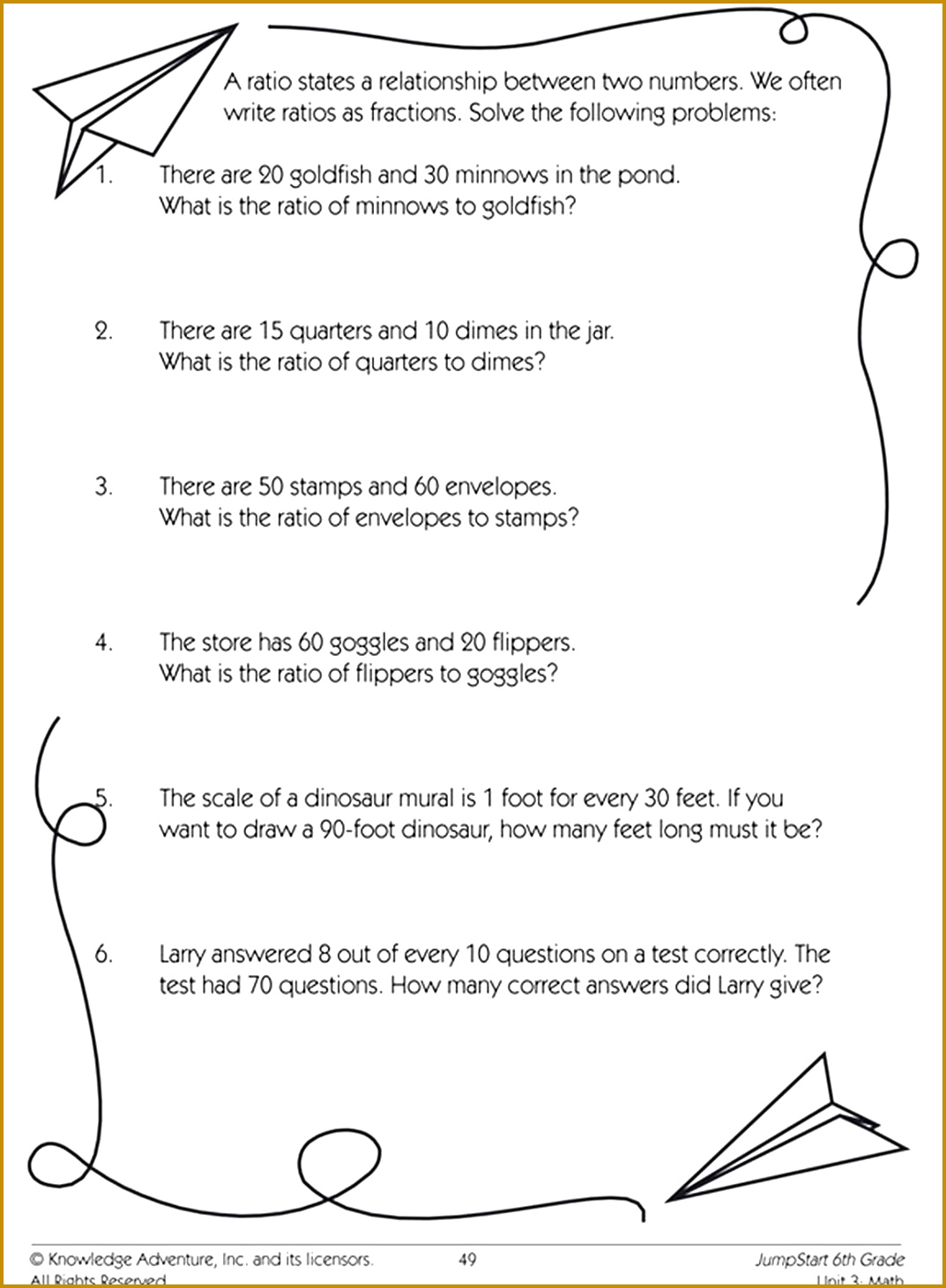 7Th Grade Ratios And Proportions Worksheets 10