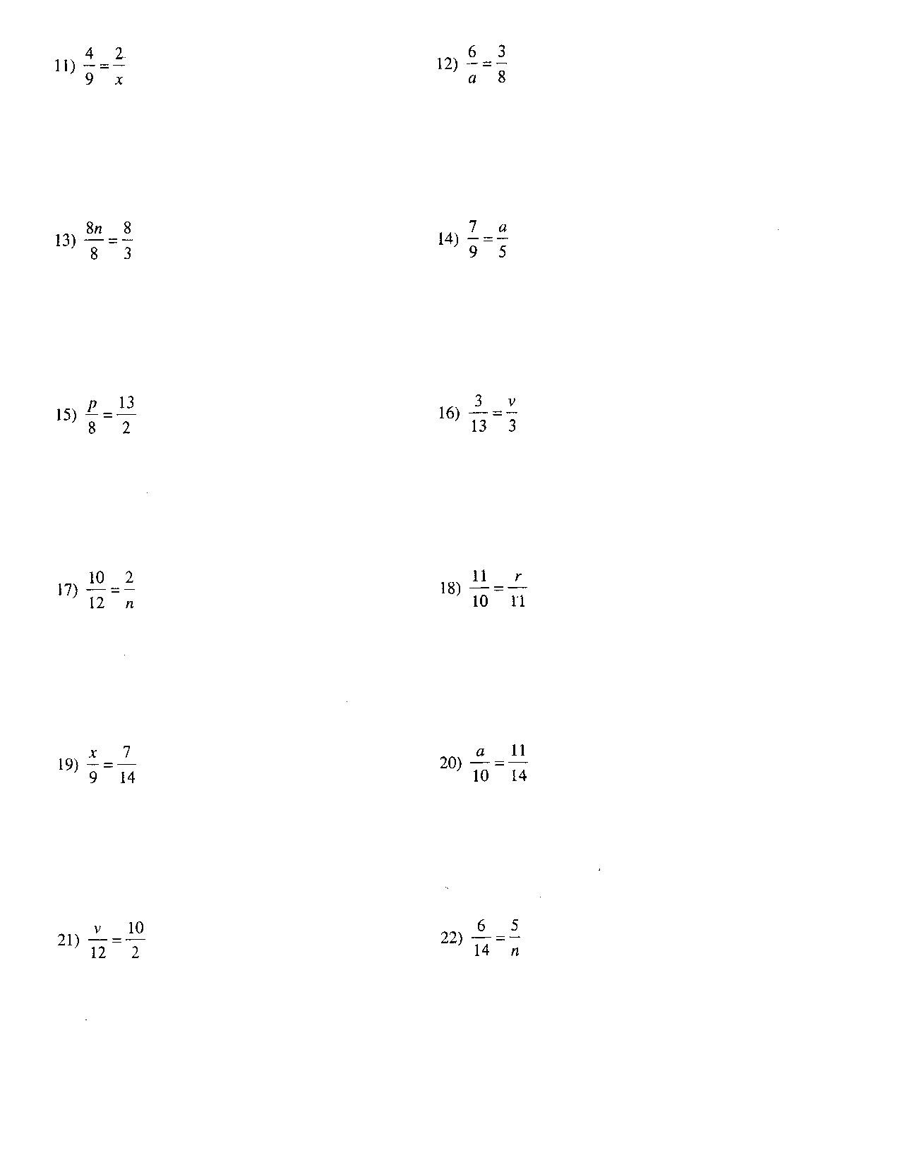 7Th Grade Ratios And Proportions Worksheets 12