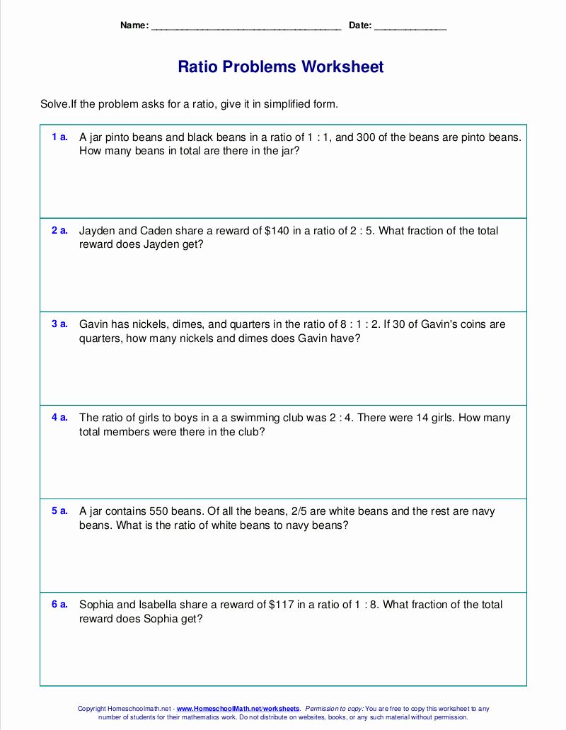 7Th Grade Ratios And Proportions Worksheets 16