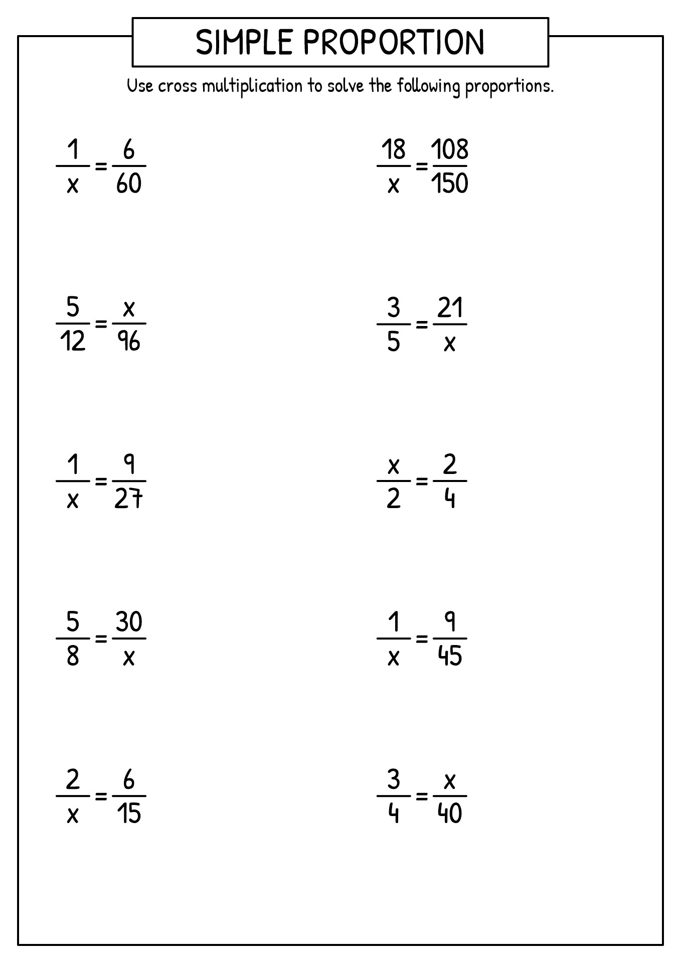 7Th Grade Ratios And Proportions Worksheets 27