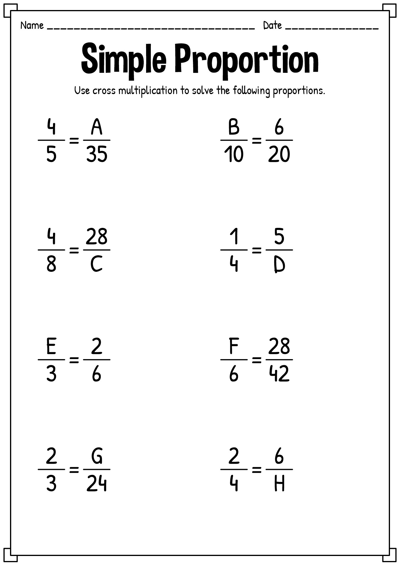 7Th Grade Ratios And Proportions Worksheets 38