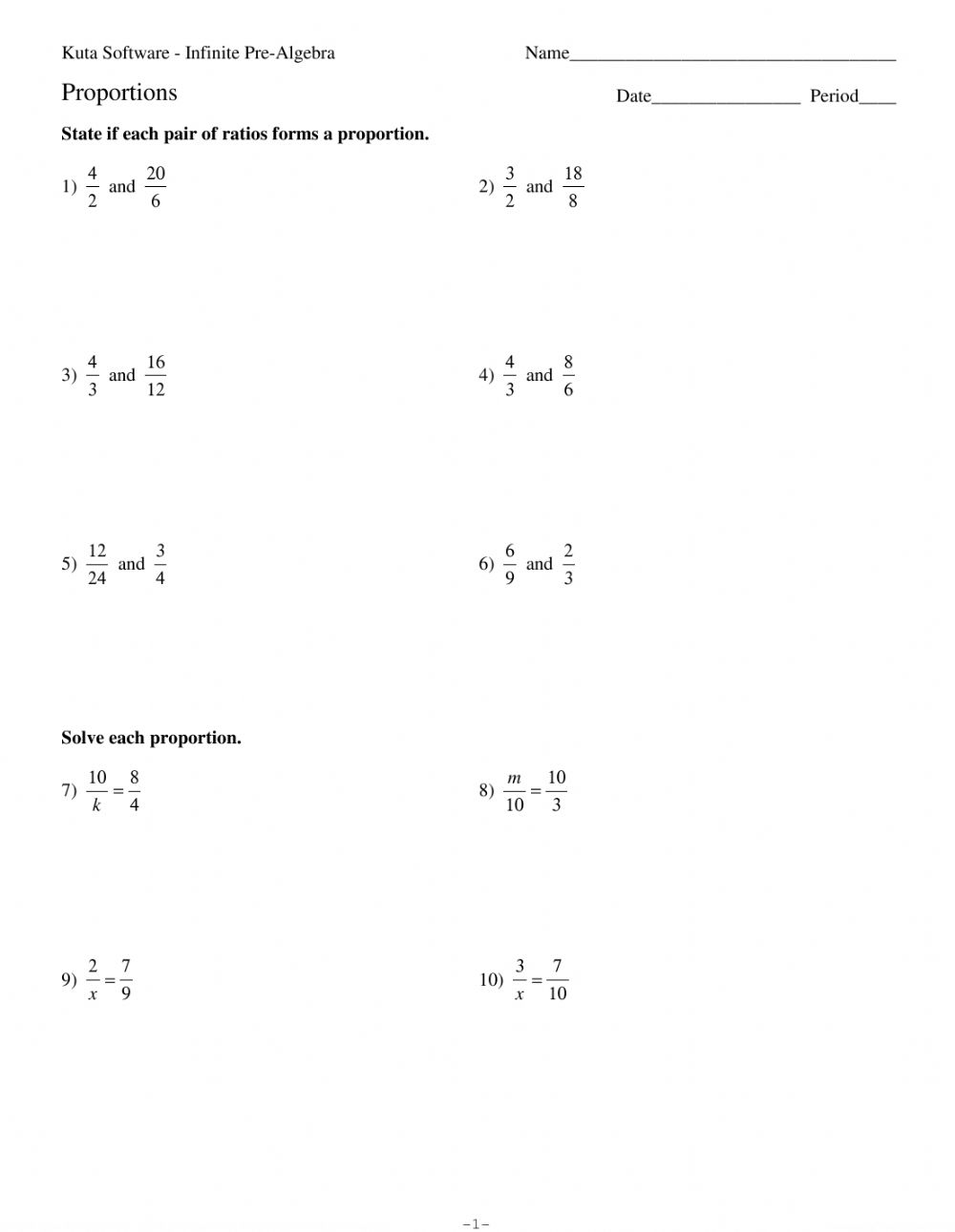 7Th Grade Ratios And Proportions Worksheets 39