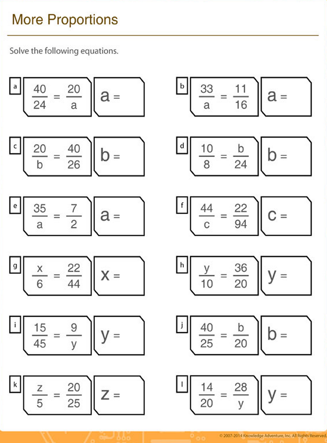 7Th Grade Ratios And Proportions Worksheets 43