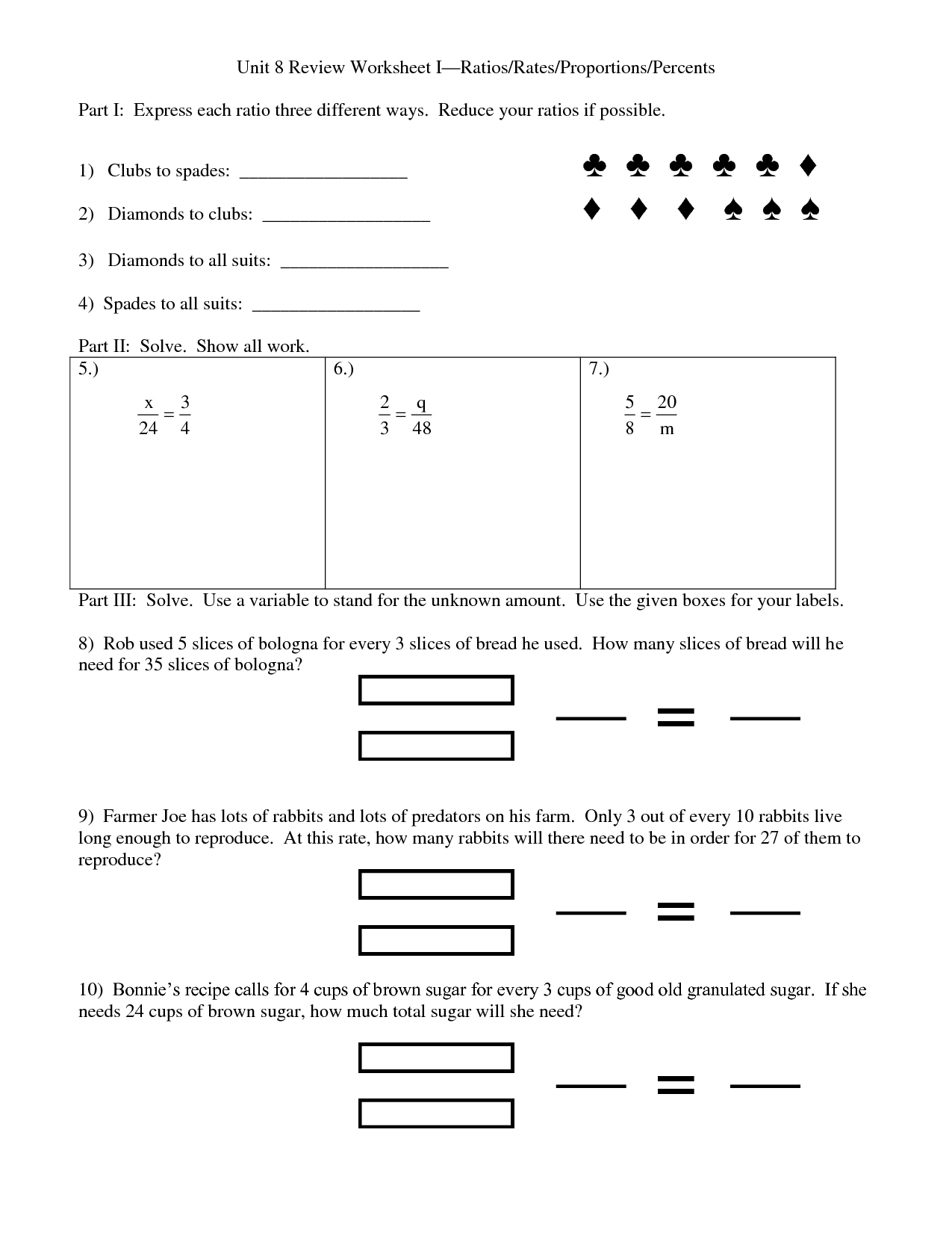 7Th Grade Ratios And Proportions Worksheets 45