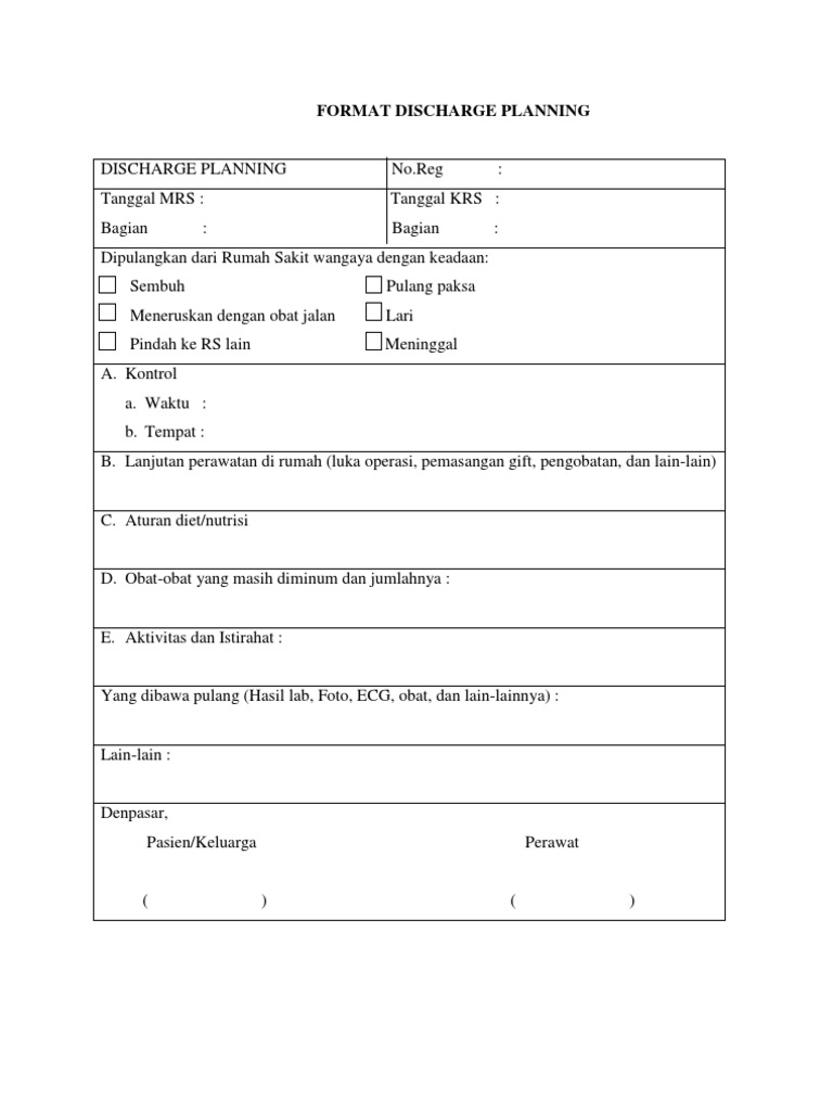 Cms Discharge Planning Worksheet 20