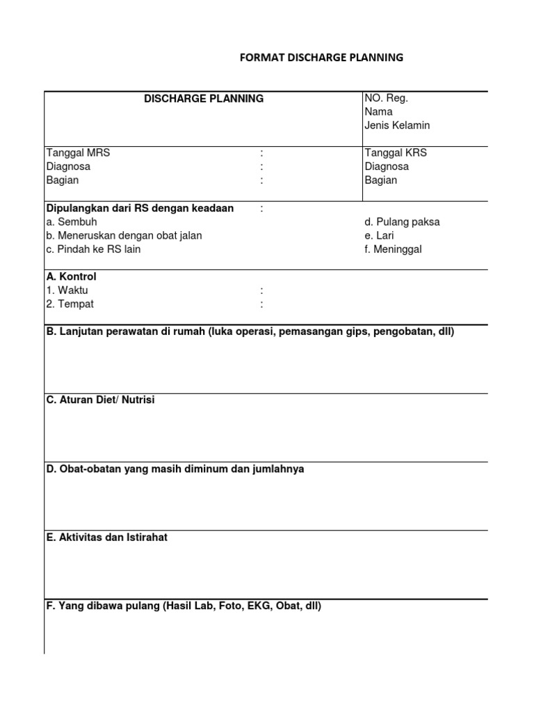 Cms Discharge Planning Worksheet 21