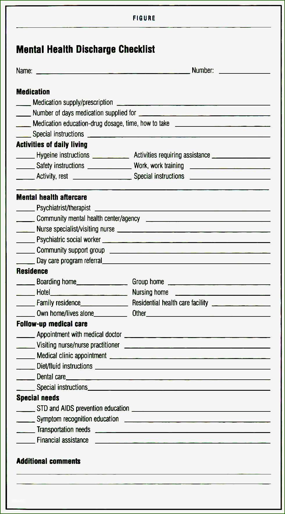 Cms Discharge Planning Worksheet 45