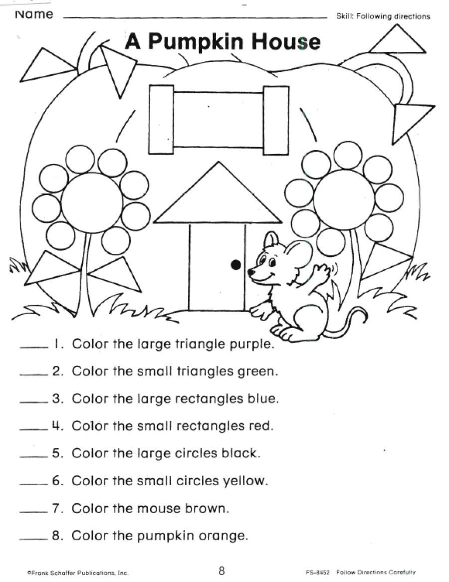 Follow Directions Trick Worksheet 24