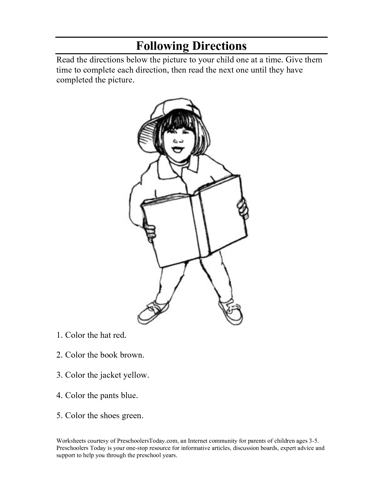 Follow Directions Trick Worksheet 5