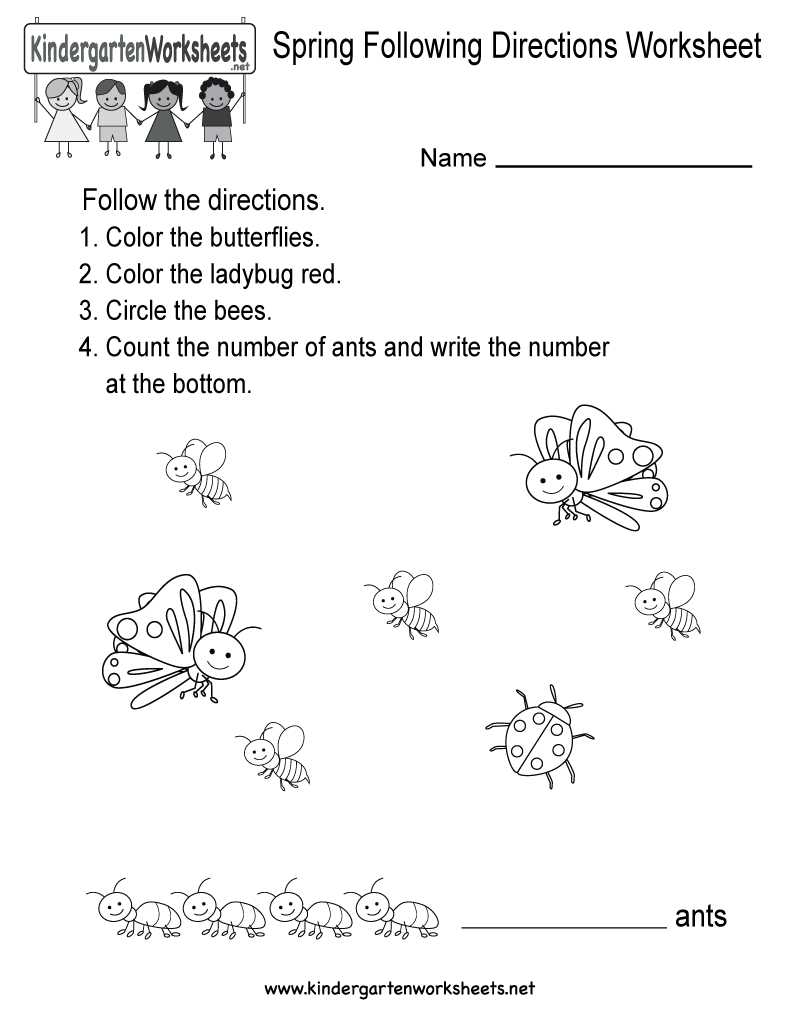 Follow Directions Trick Worksheet 6