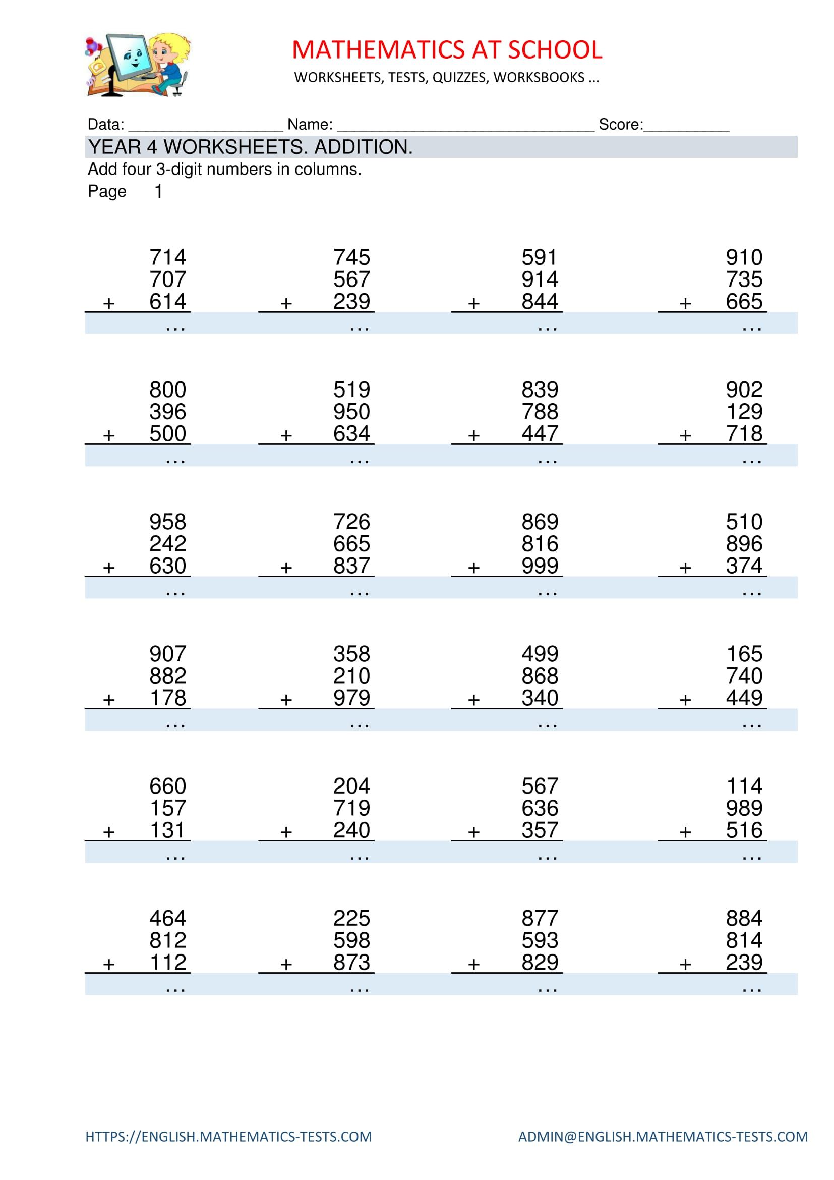 Free English Worksheets For Year 4 3