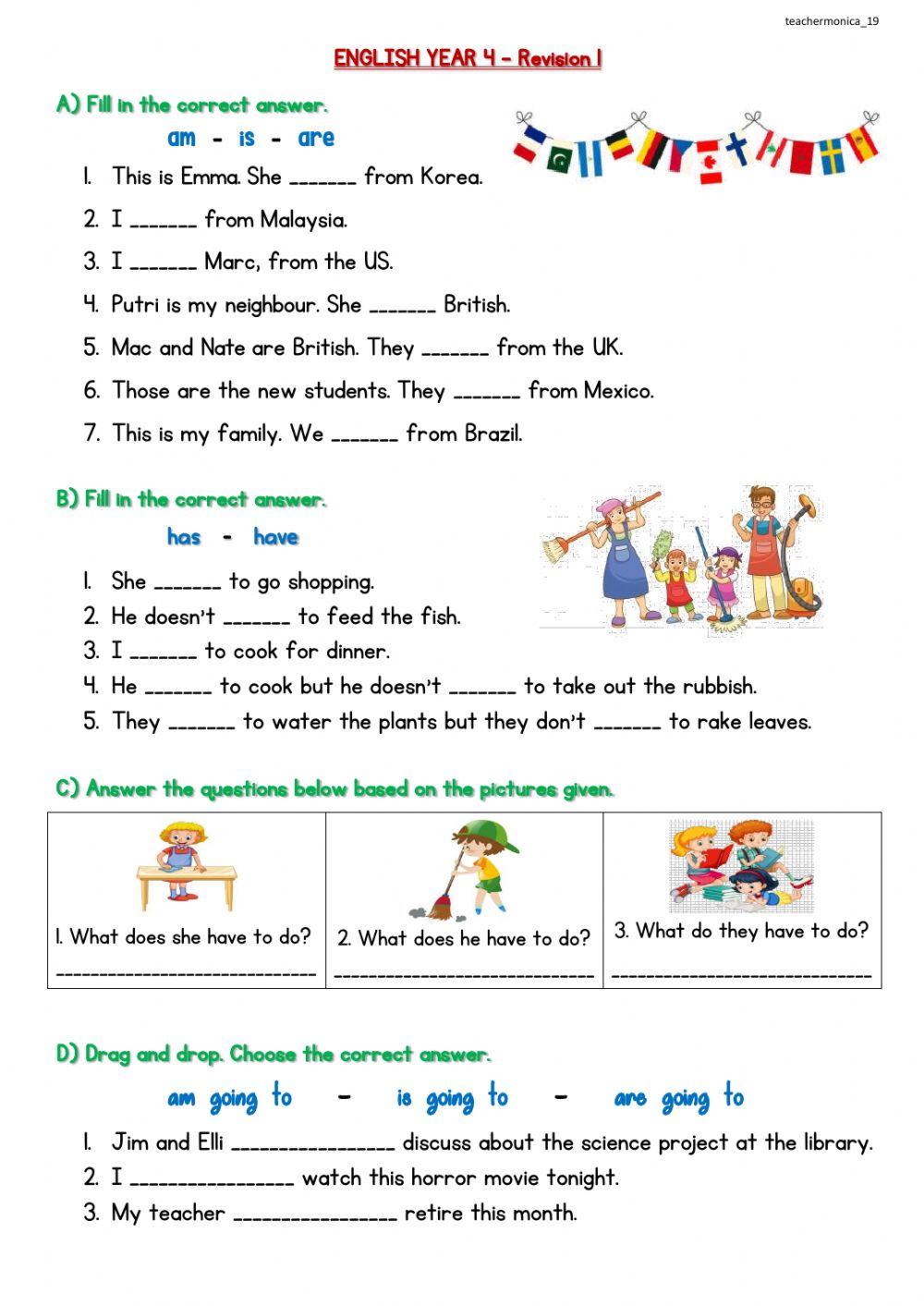 Free English Worksheets For Year 4 35