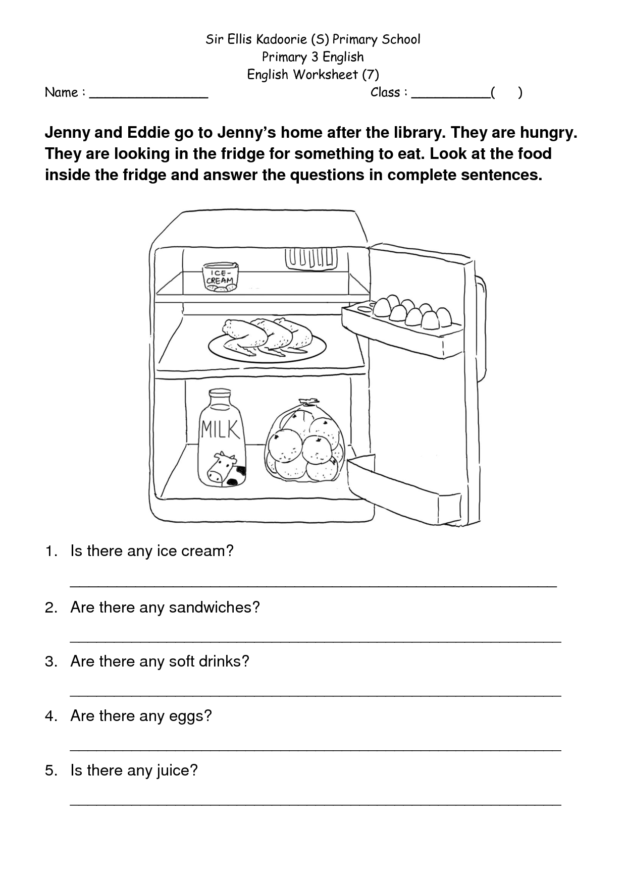 Free English Worksheets For Year 4 5