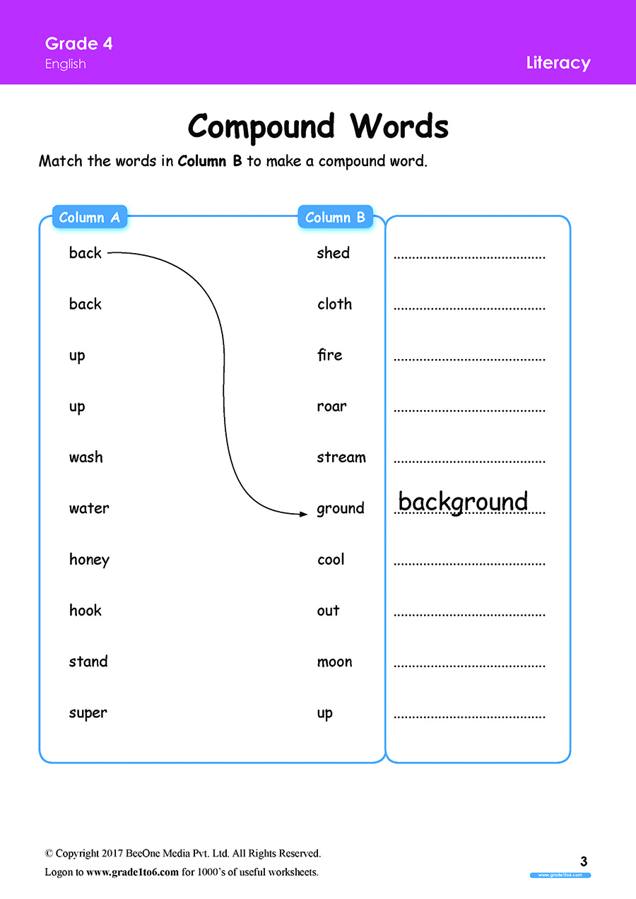 Free English Worksheets For Year 4 6