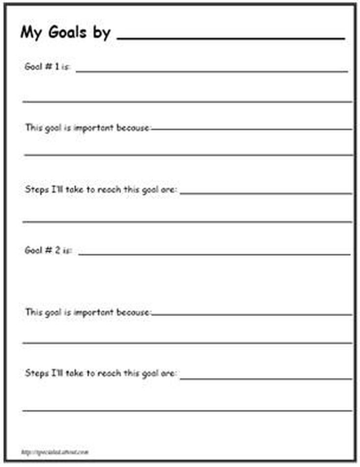 Goals For The School Year Worksheet 21