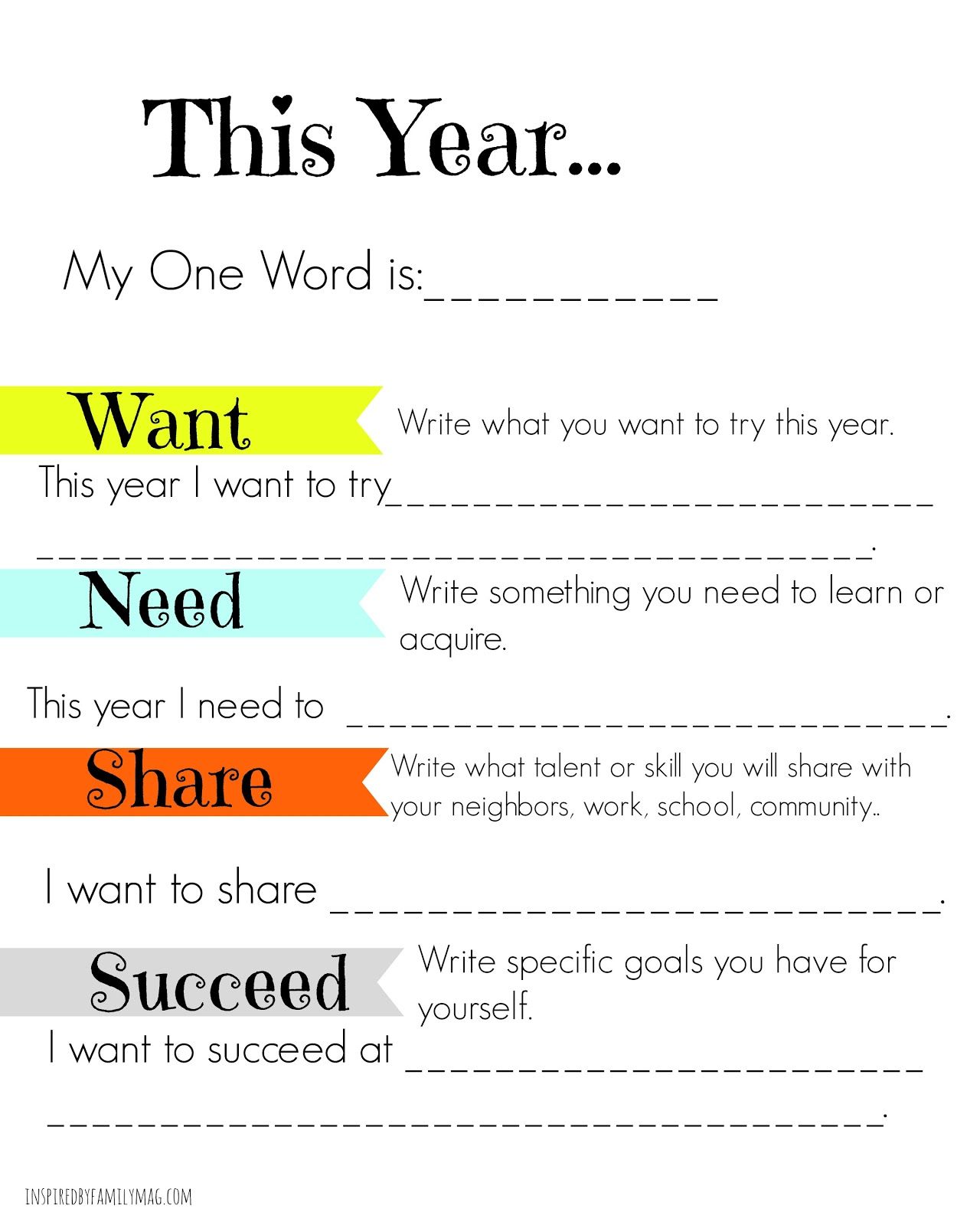 Goals For The School Year Worksheet 39