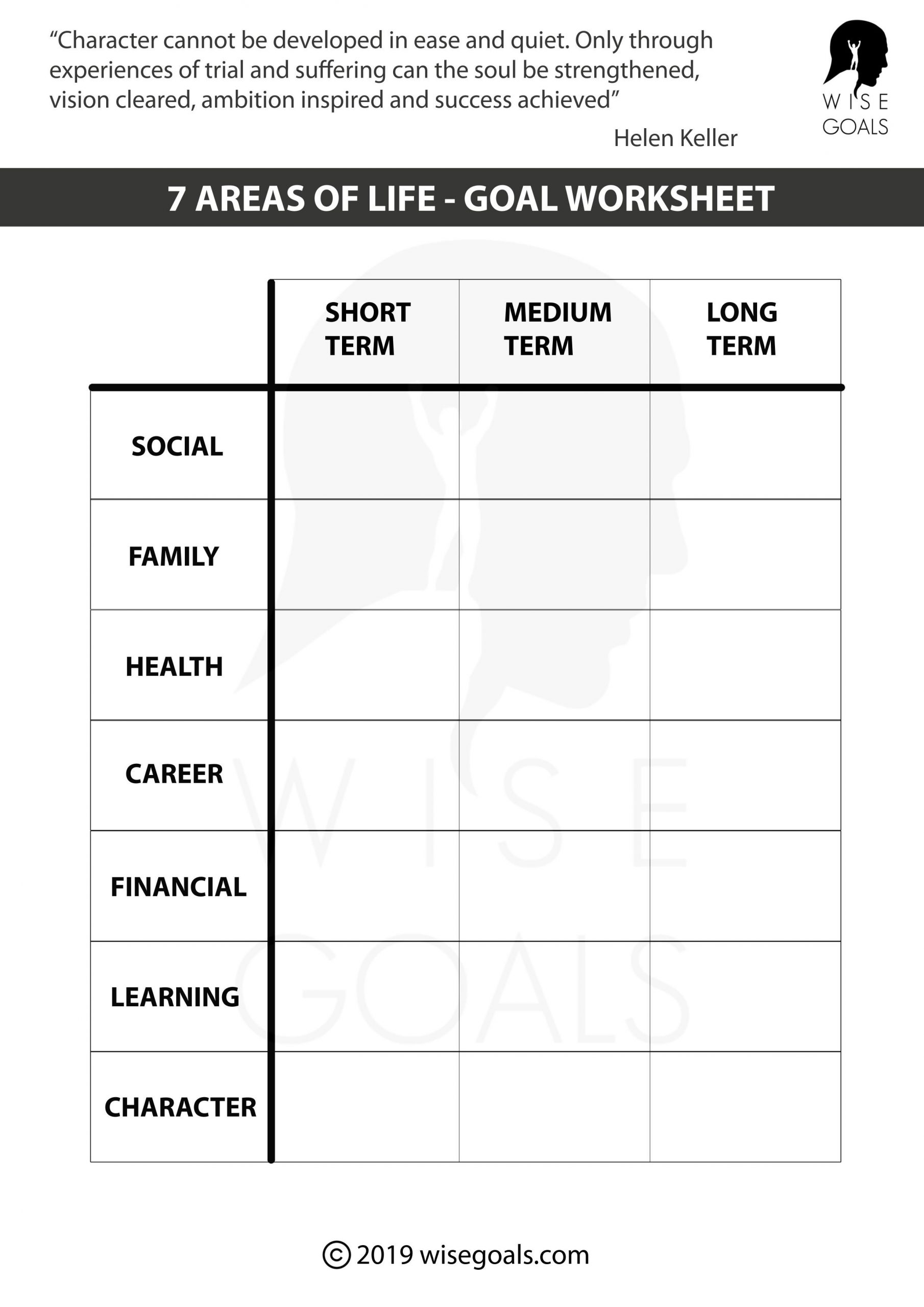 Goals For The School Year Worksheet 40