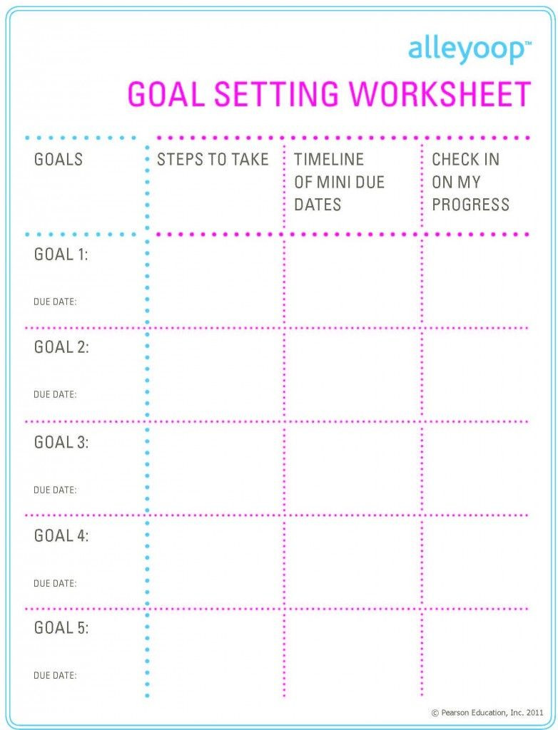 Goals For The School Year Worksheet 41