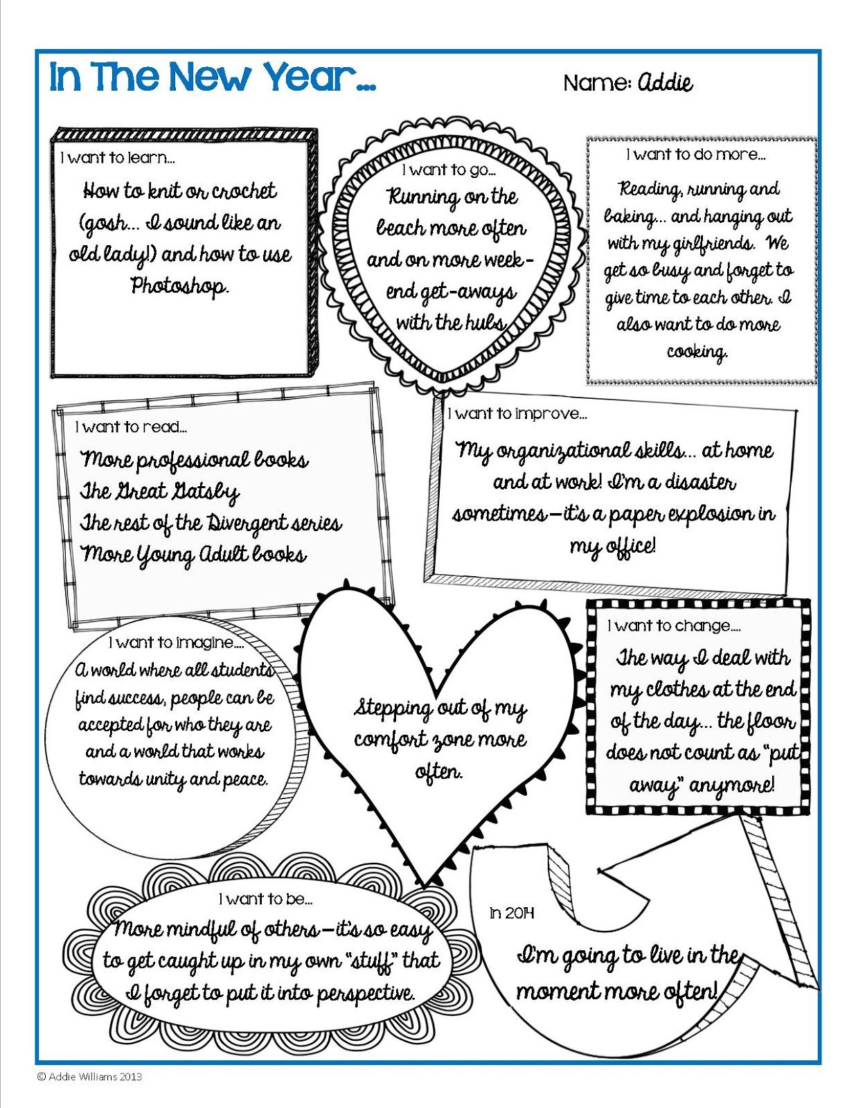 Goals For The School Year Worksheet 50