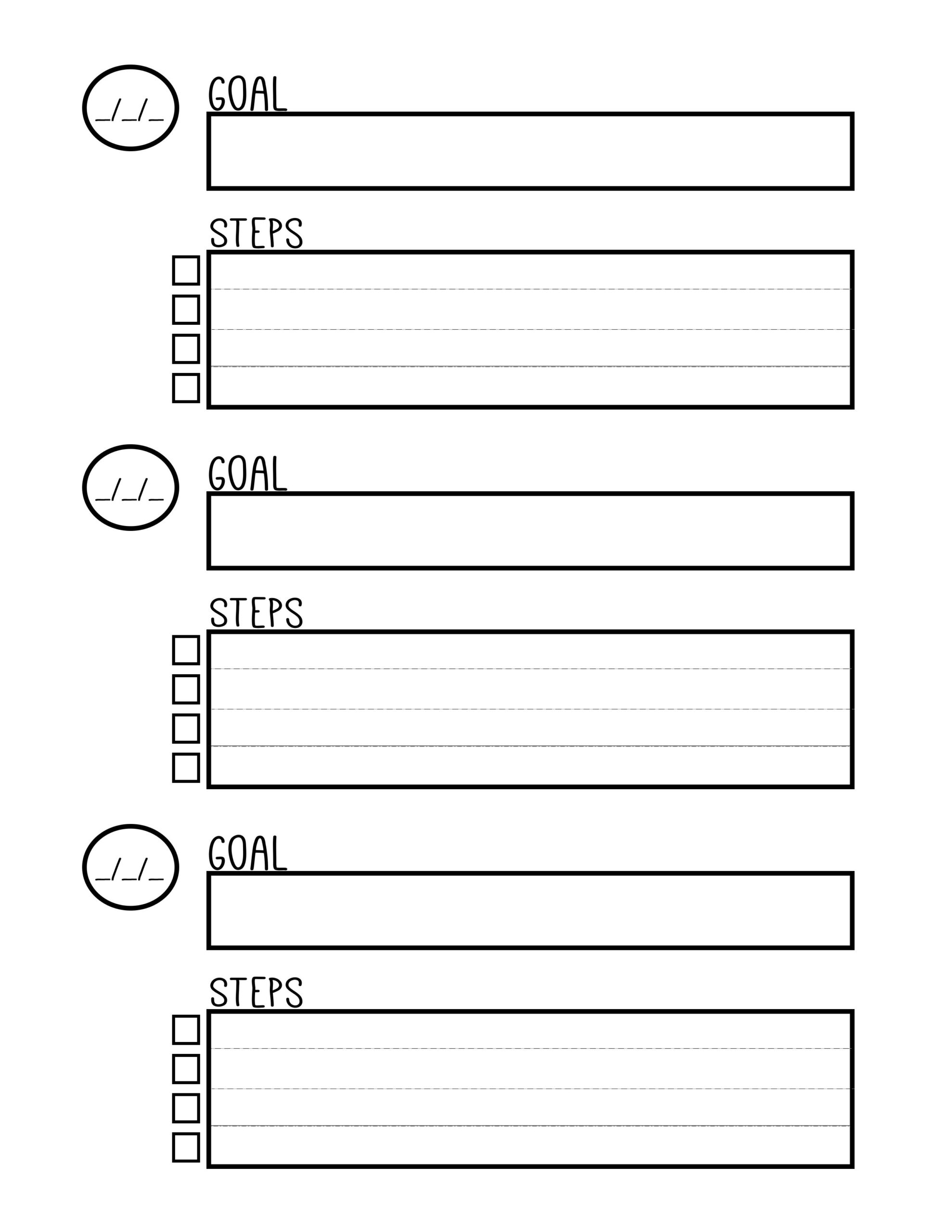 Goals For The School Year Worksheet 7