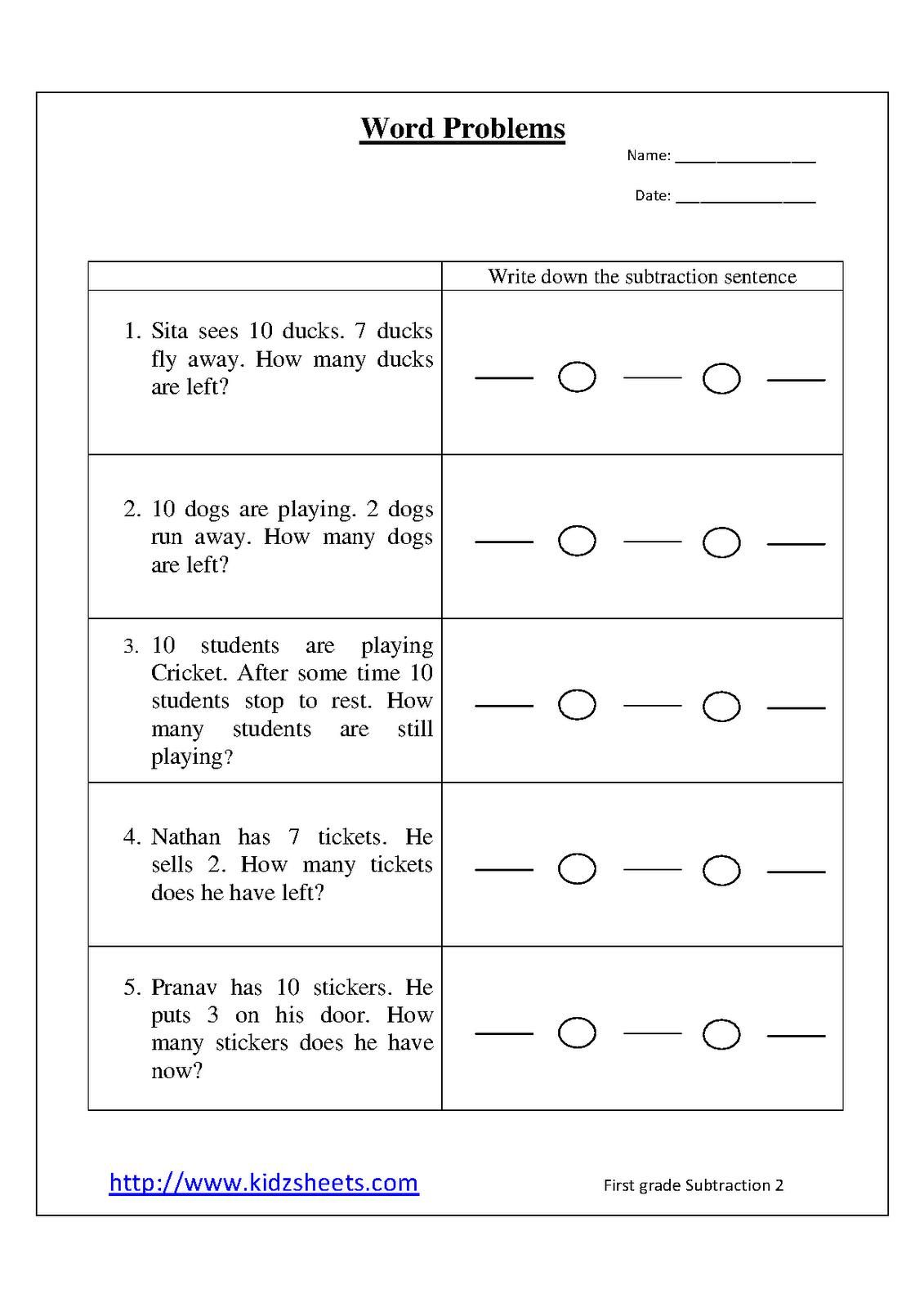 Math Worksheets Grade 2 Word Problems 11