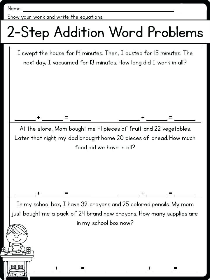 Math Worksheets Grade 2 Word Problems 16