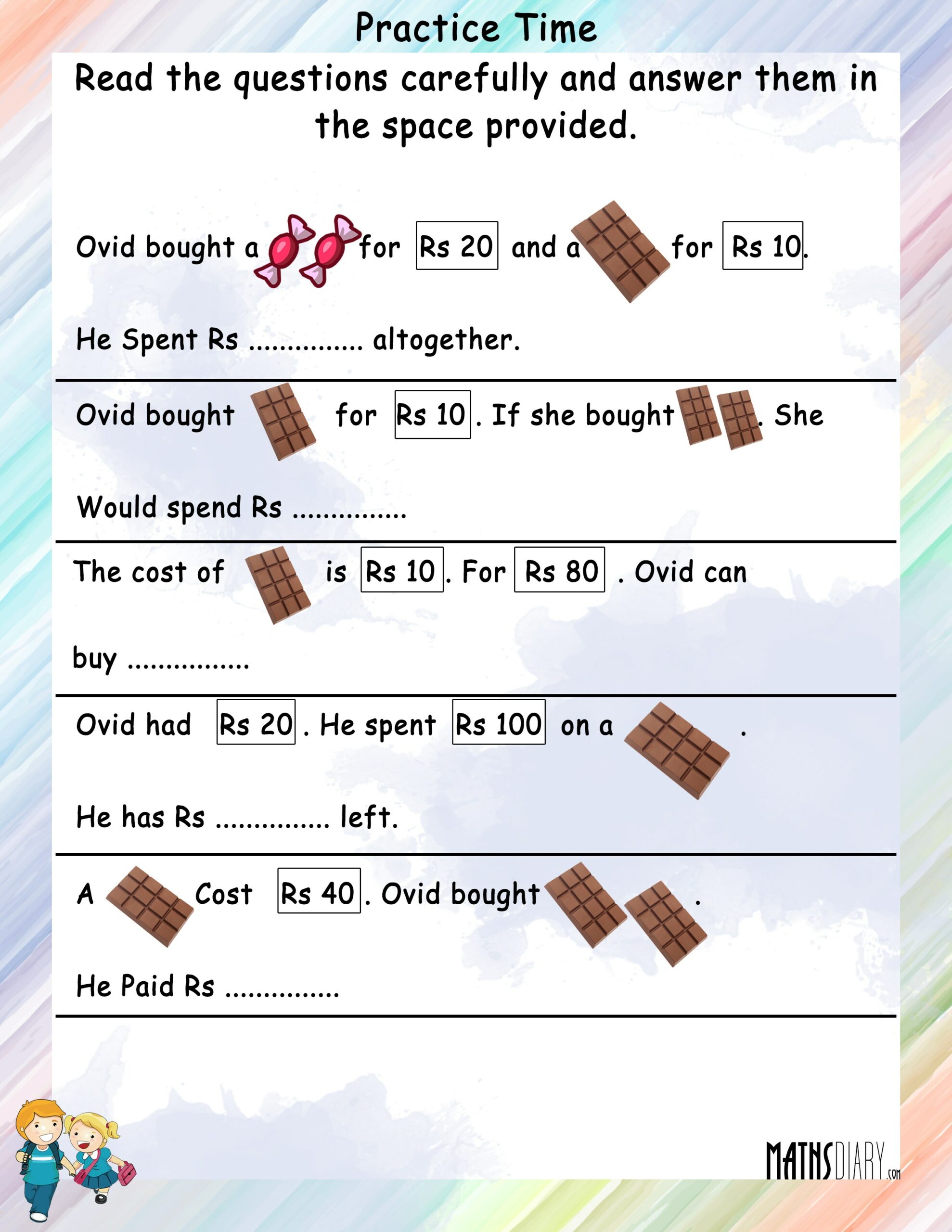 Math Worksheets Grade 2 Word Problems 19