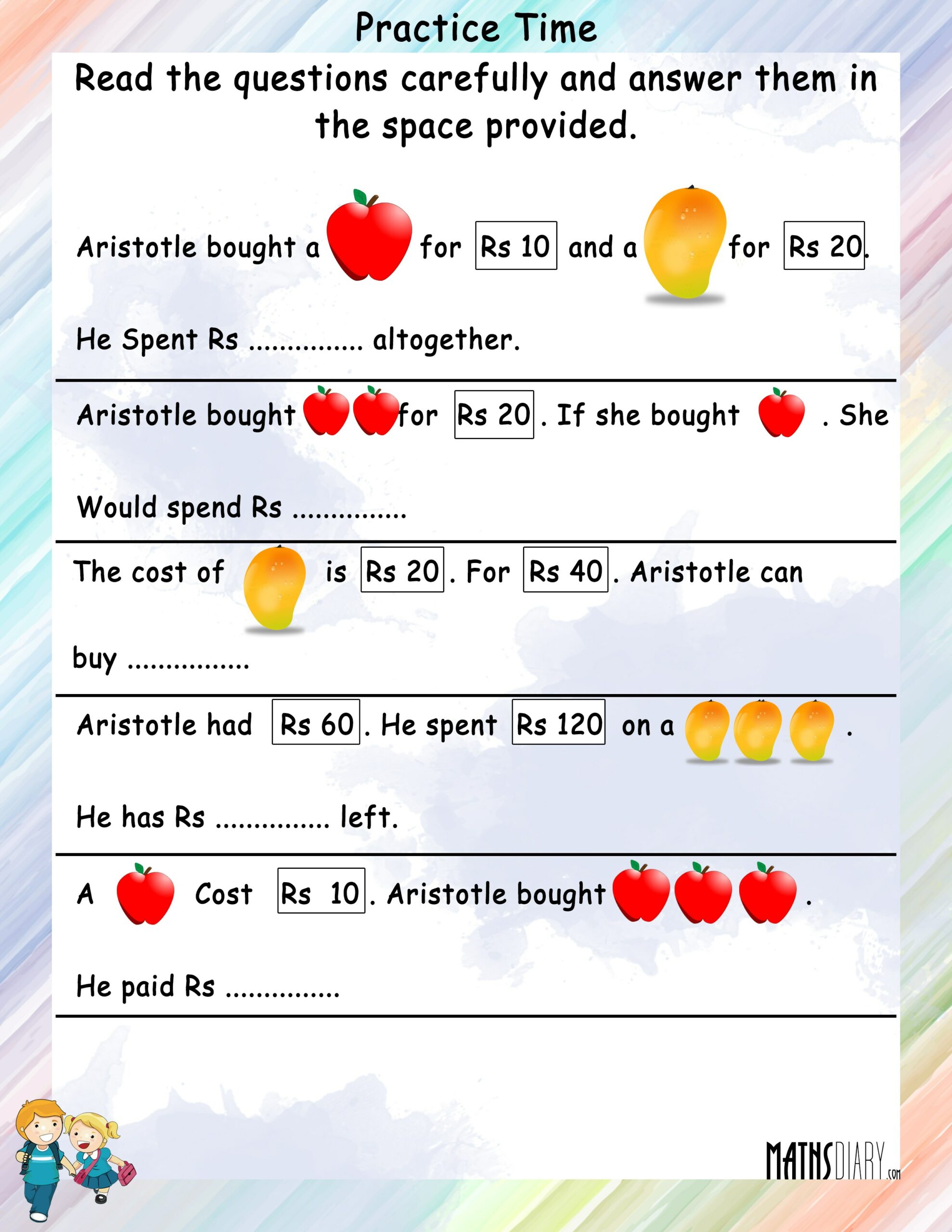 Math Worksheets Grade 2 Word Problems 6