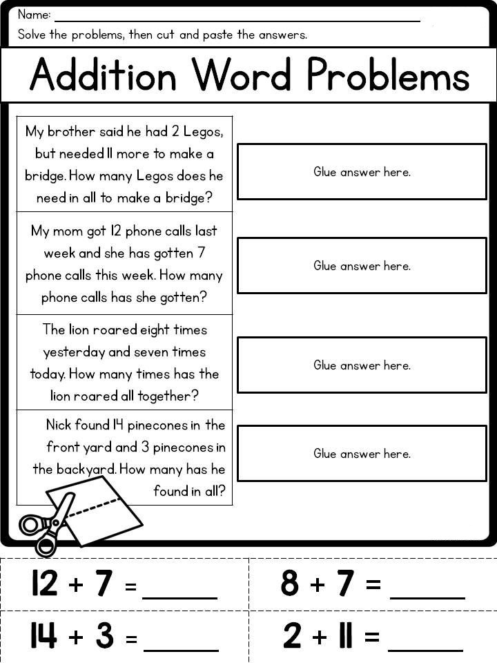 Math Worksheets Grade 2 Word Problems 7