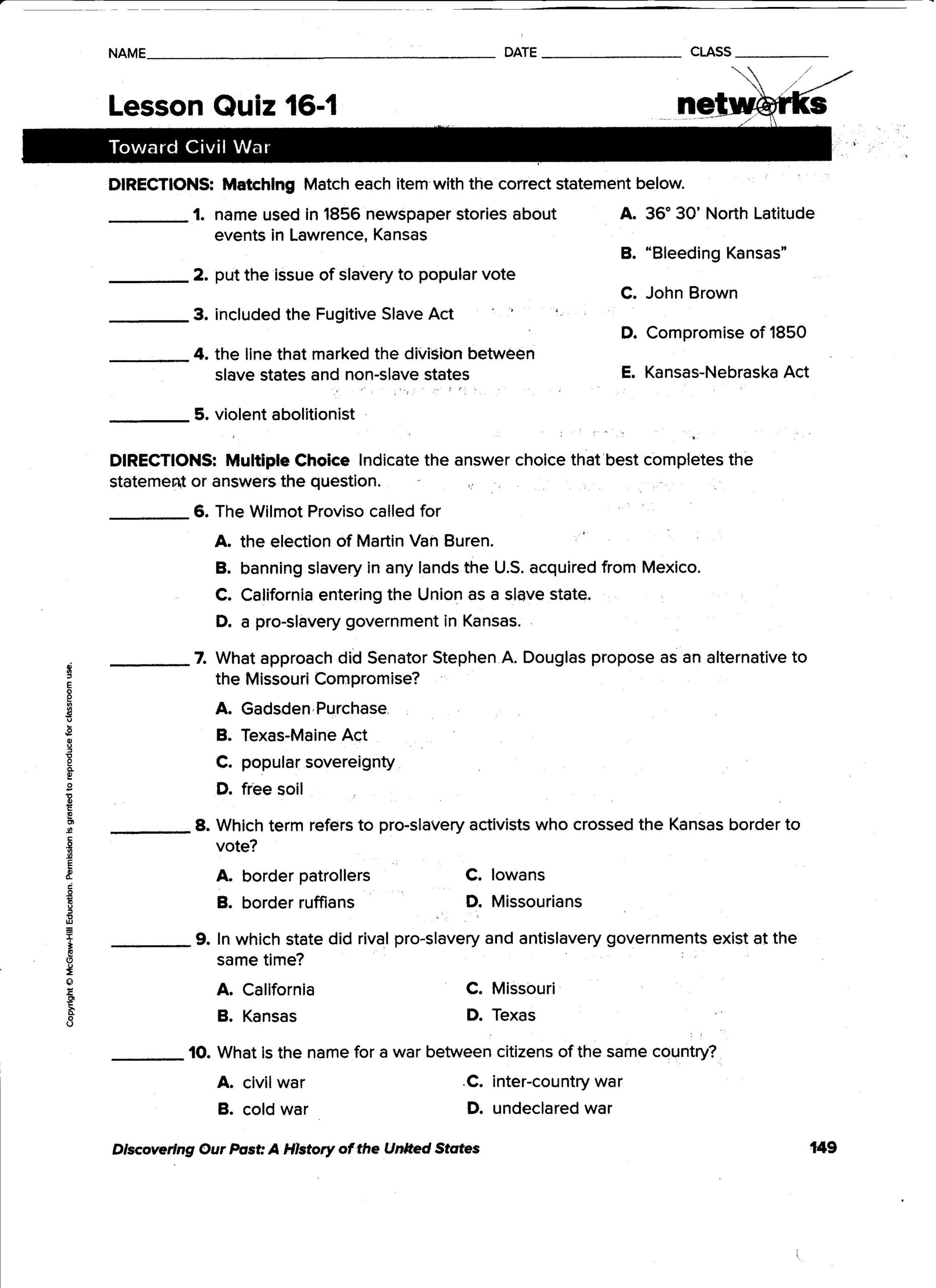 Mcgraw Hill Worksheet Answers 22