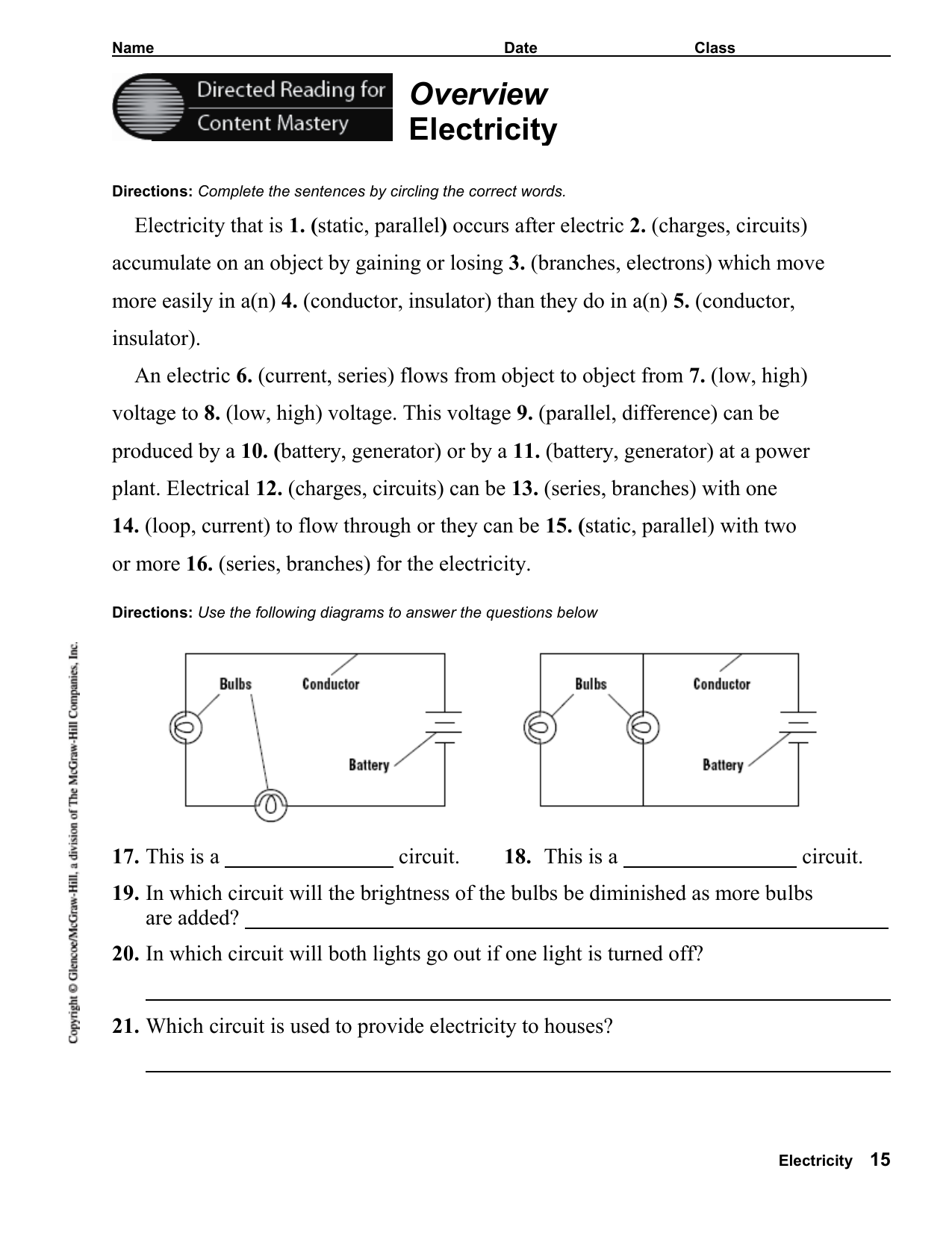 Mcgraw Hill Worksheet Answers 26