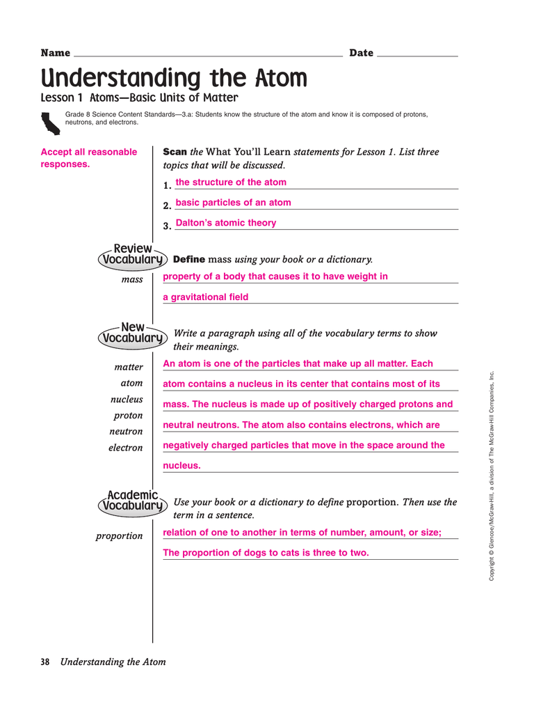 Mcgraw Hill Worksheet Answers 4