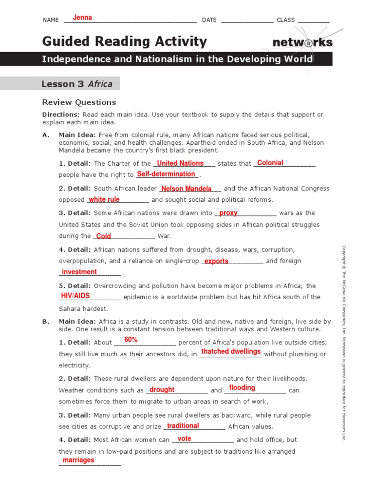 Mcgraw Hill Worksheet Answers 47