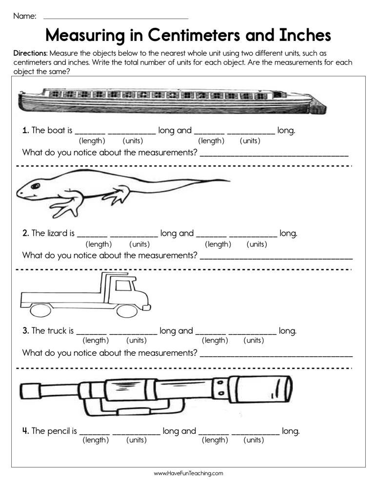 Meter To Centimeter Worksheet 33