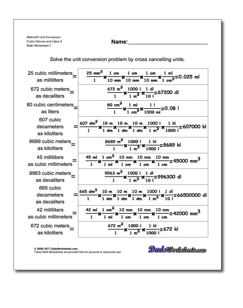 Meter To Centimeter Worksheet 4