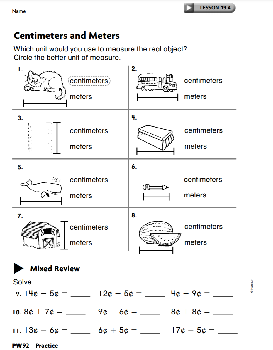 Meter To Centimeter Worksheet 40