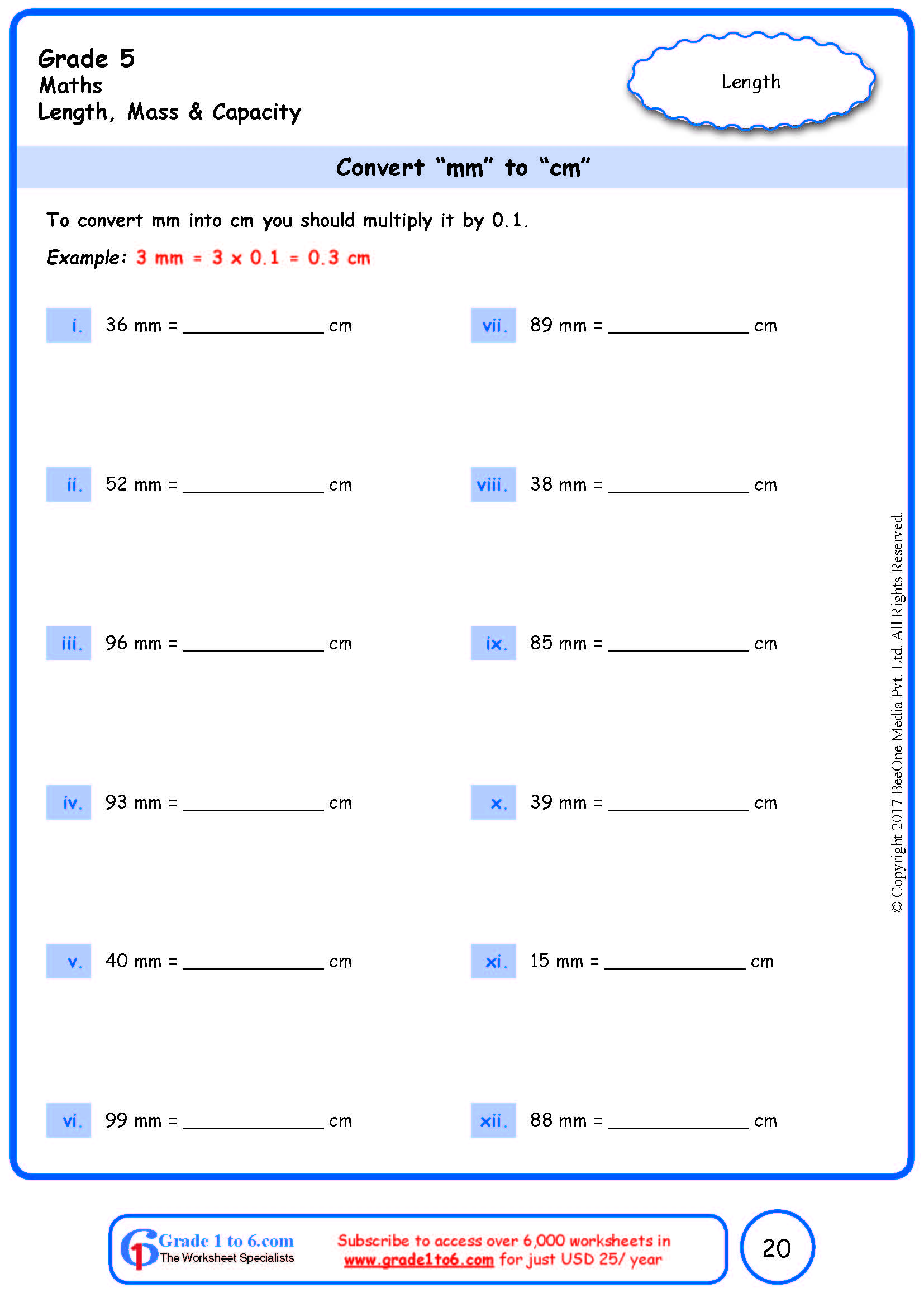 Meter To Centimeter Worksheet 43