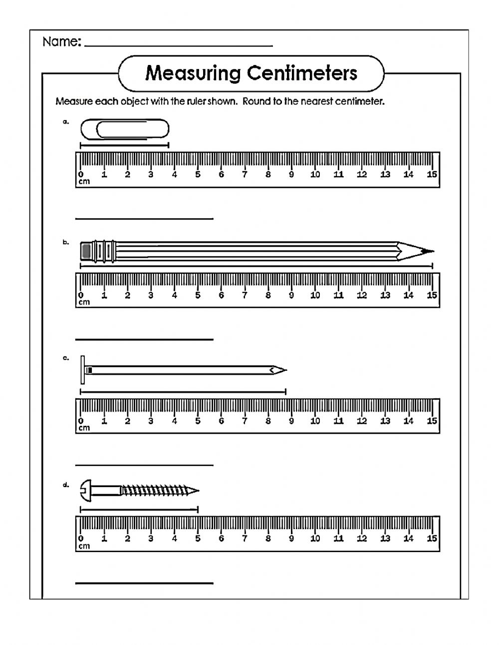 Meter To Centimeter Worksheet 45