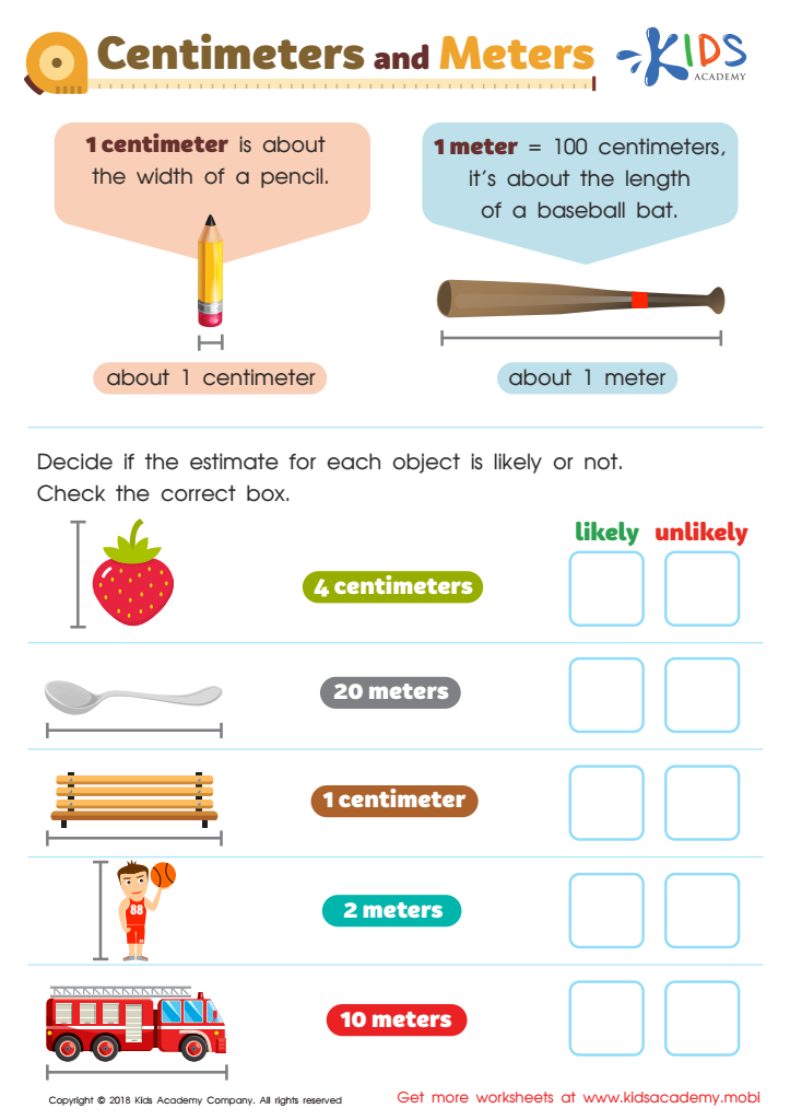 Meter To Centimeter Worksheet 48