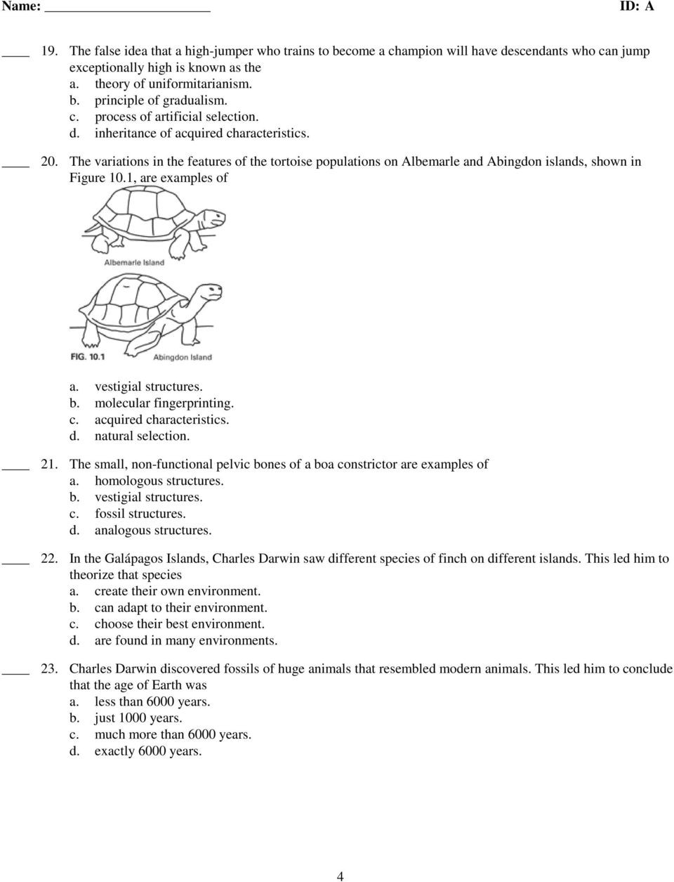 Natural Selection Worksheet For Middle School 26