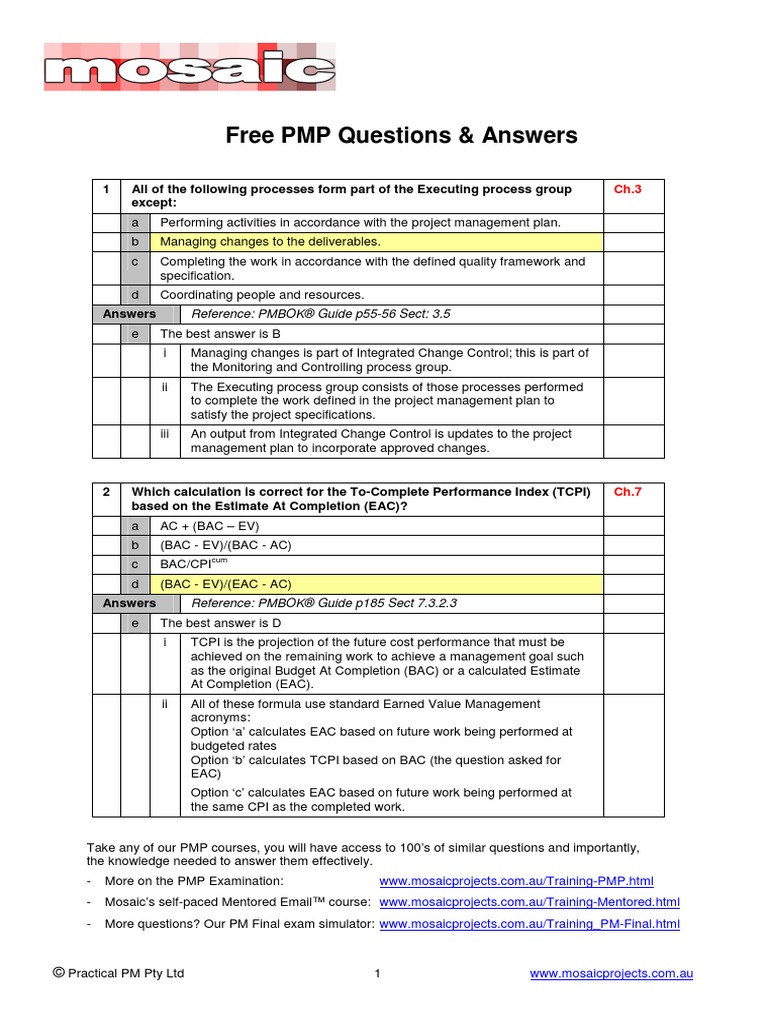 Pmp Certification Hours Worksheet 5