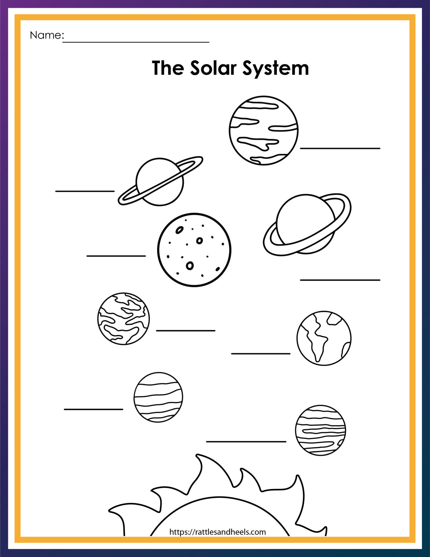 Solar System Labeling Worksheet 12