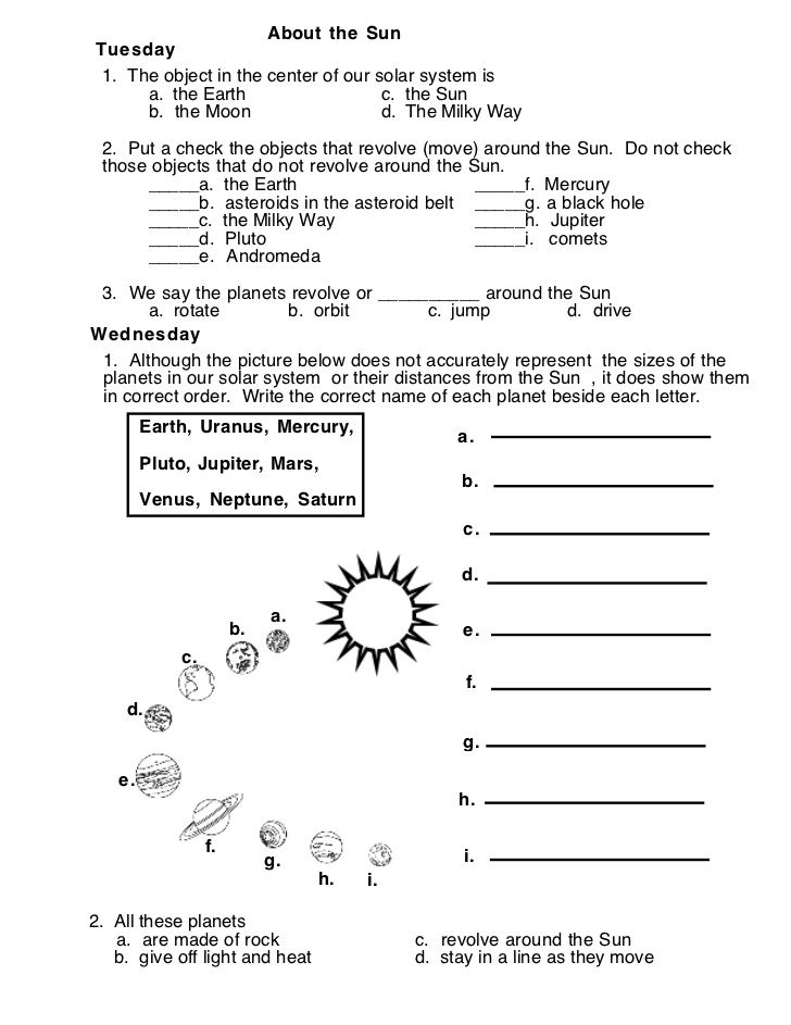 Solar System Labeling Worksheet 13