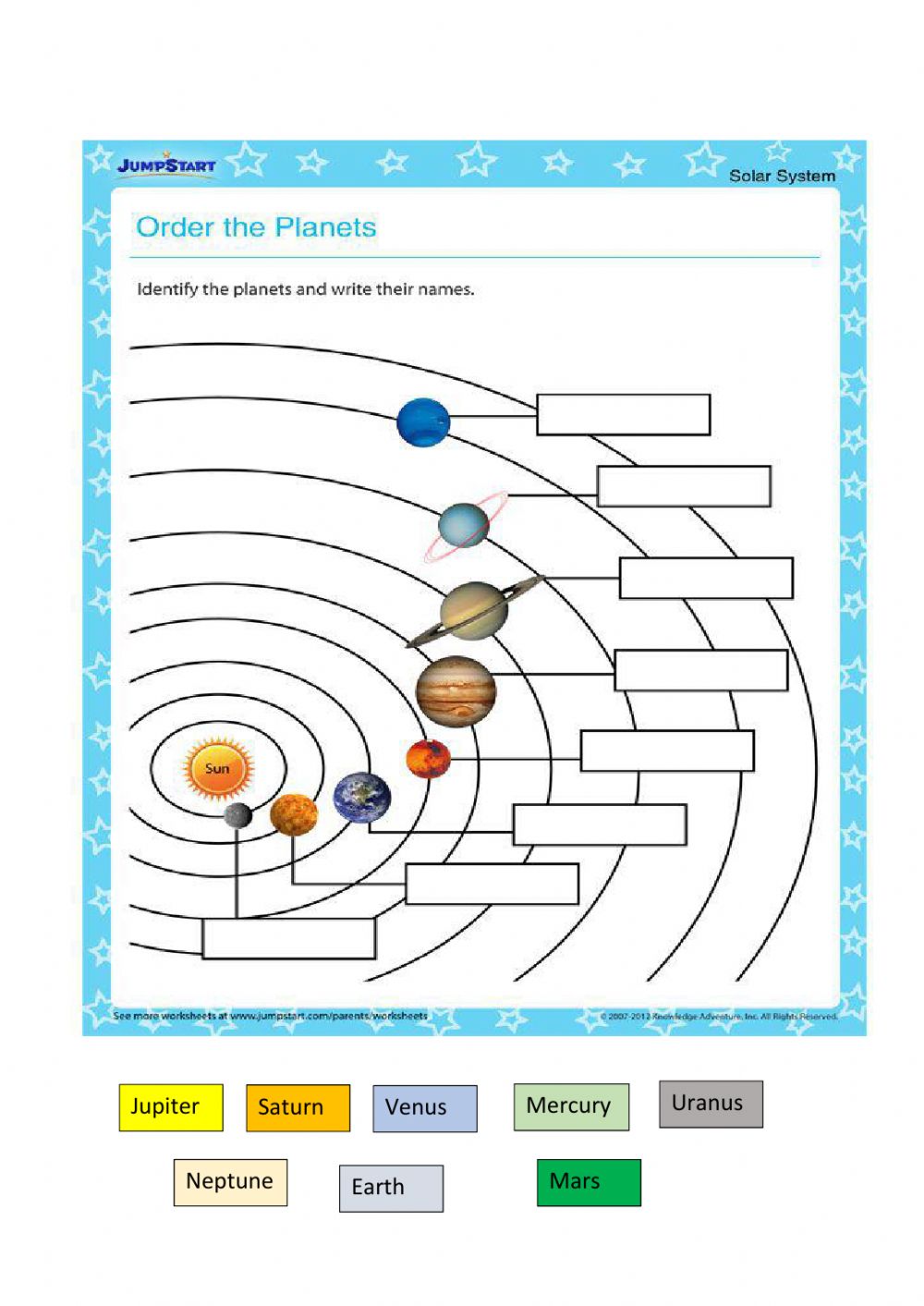 Solar System Labeling Worksheet 14