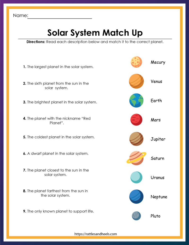 Solar System Labeling Worksheet 18