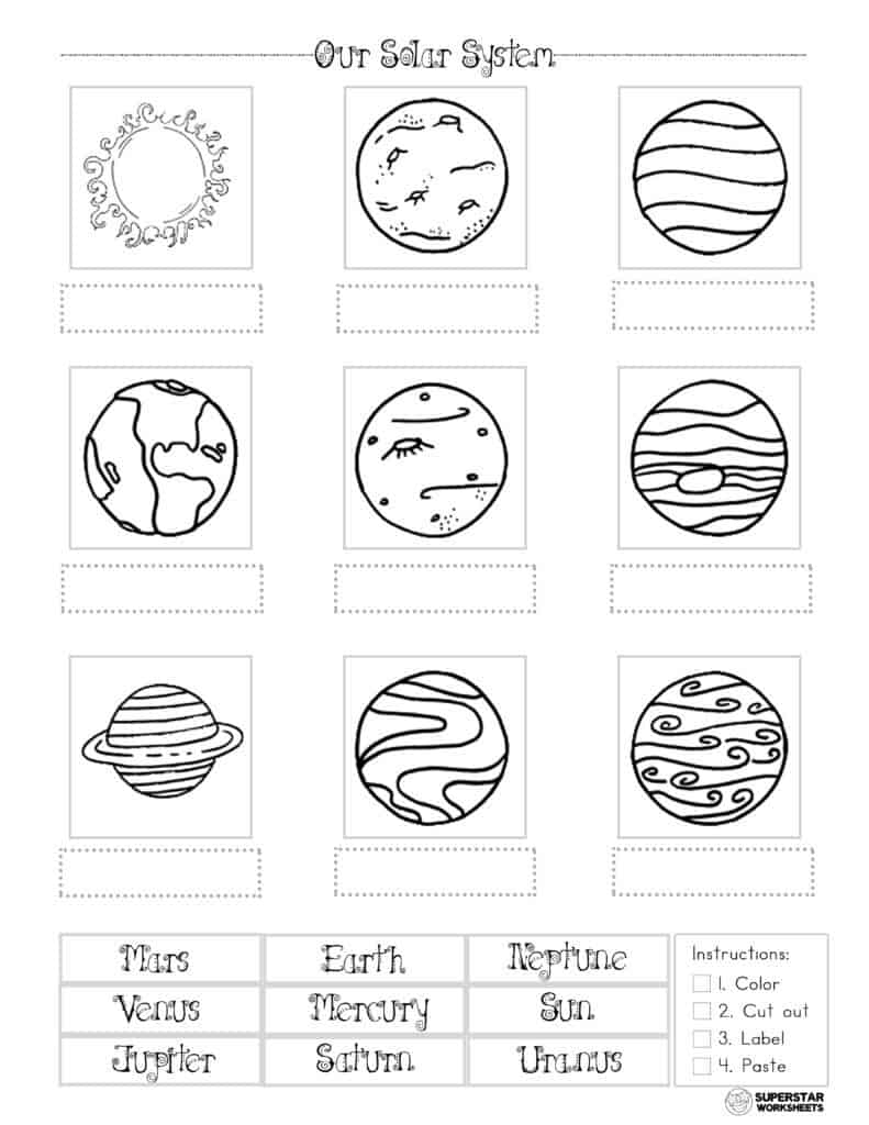 Solar System Labeling Worksheet 23