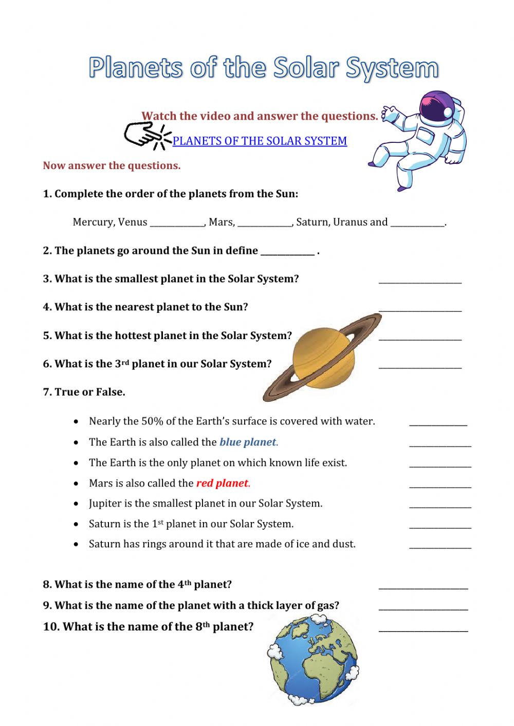 Solar System Labeling Worksheet 26