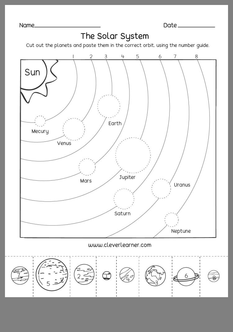 Solar System Labeling Worksheet 3