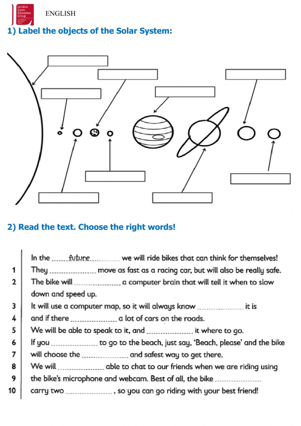 Solar System Labeling Worksheet 32