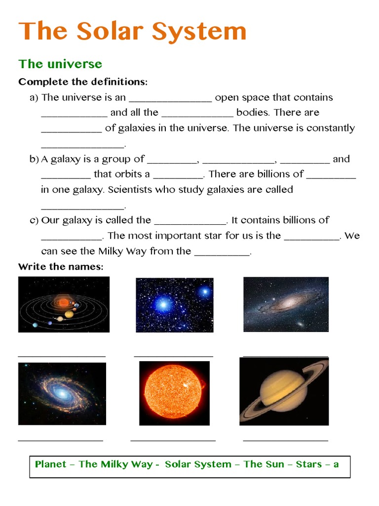 Solar System Labeling Worksheet 37